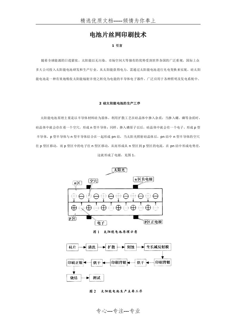 电池片丝网印刷技术资料(共10页)