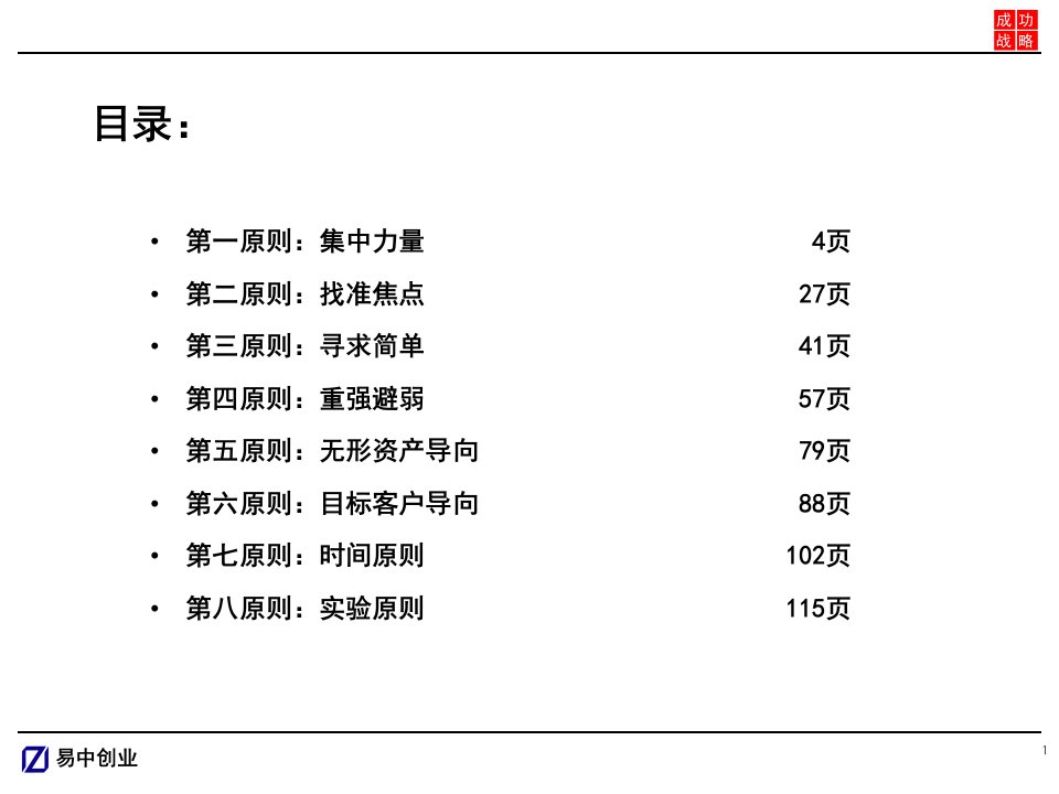 成功战略讲座