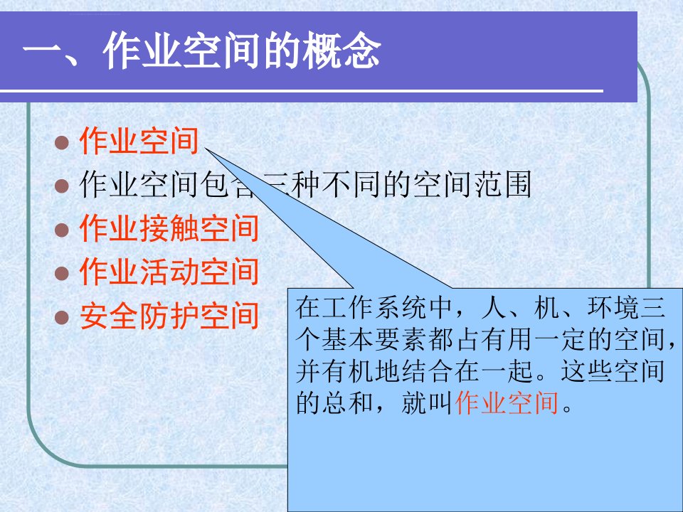 安全作业空间设计ppt课件