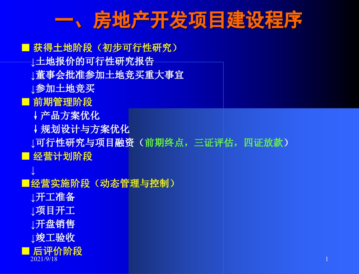 房地产开发项目评估方法