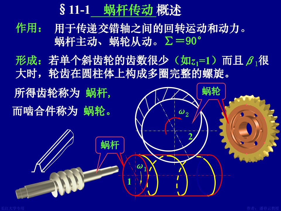 徐小斌机械设计课件第11章蜗杆传动