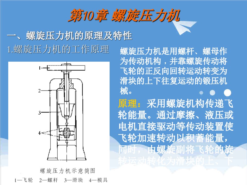 EQ情商-材料成形设备及控制10章螺旋压力机