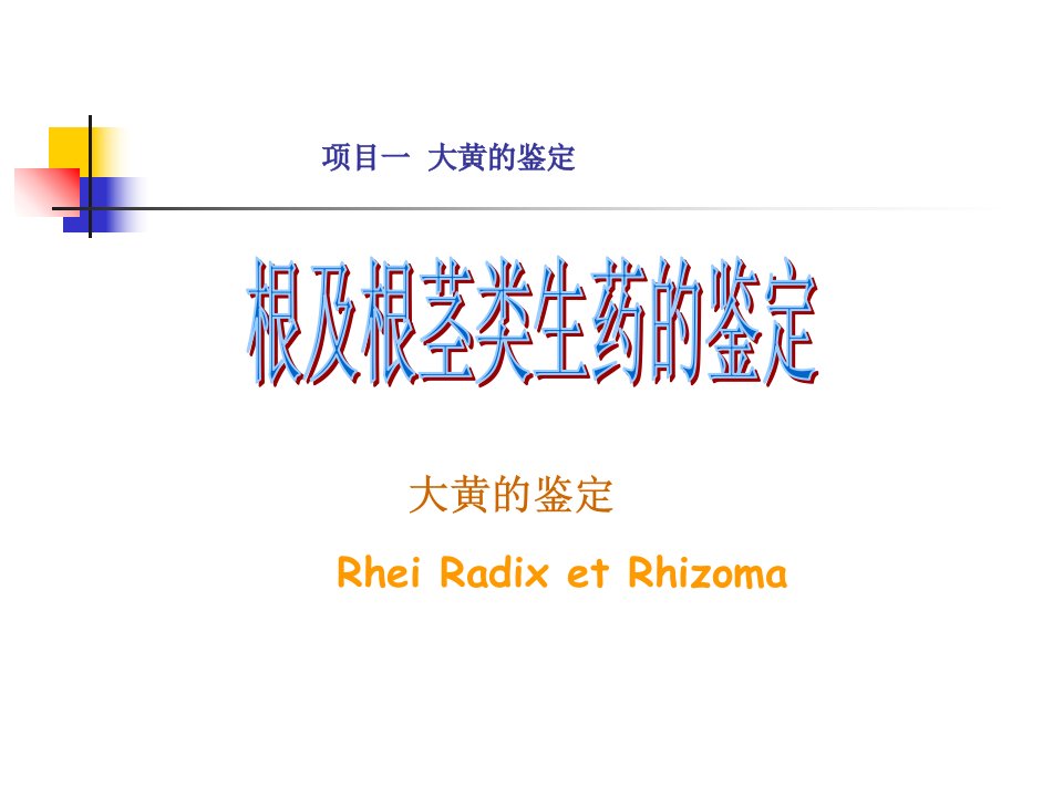 01根及根茎类中药——大黄