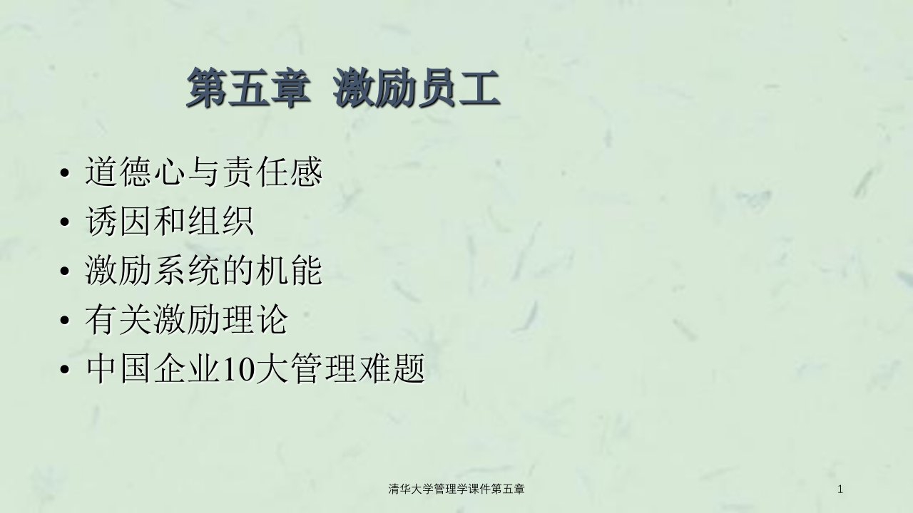 清华大学管理学课件第五章课件