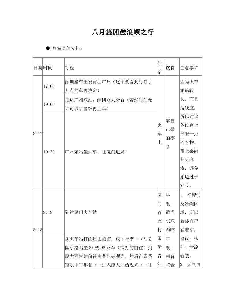 八月悠闲鼓浪屿之行