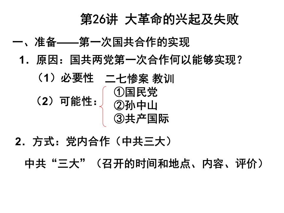 大革命的兴起和失败