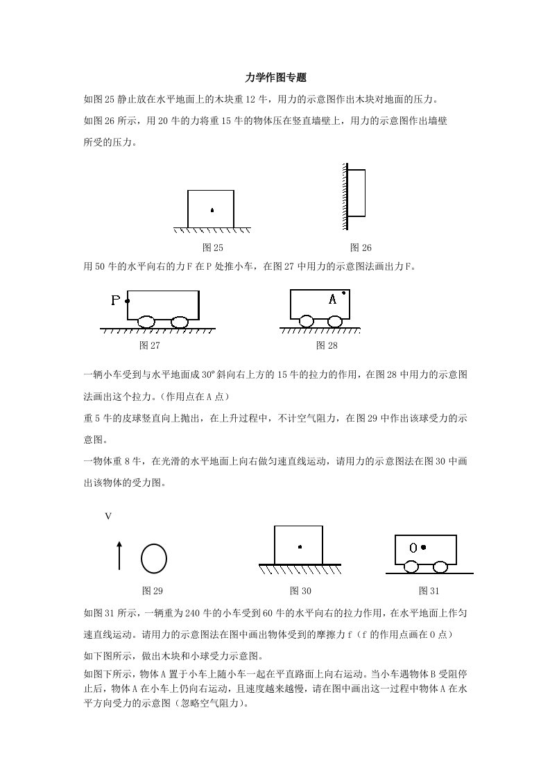 初中物理力学作图专题