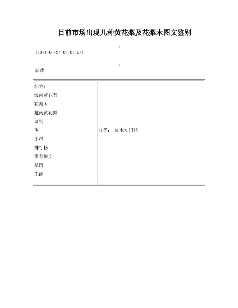 目前市场出现几种黄花梨及花梨木图文鉴别