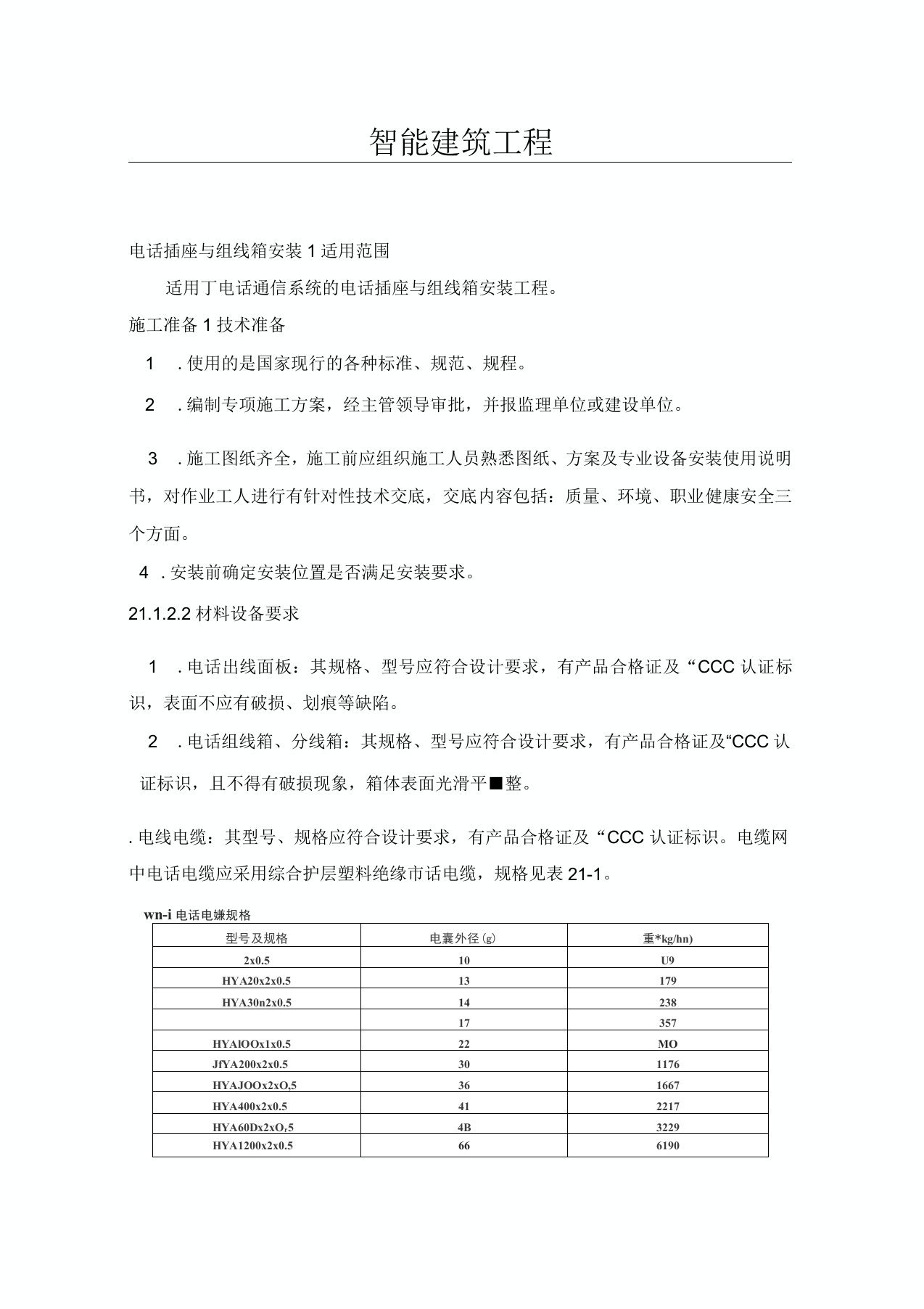 智能建筑工程技术交底