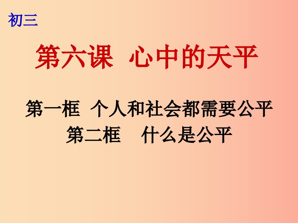 九年级政治全册