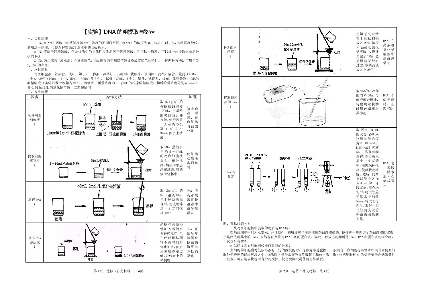 【实验】DNA的粗提取与鉴定