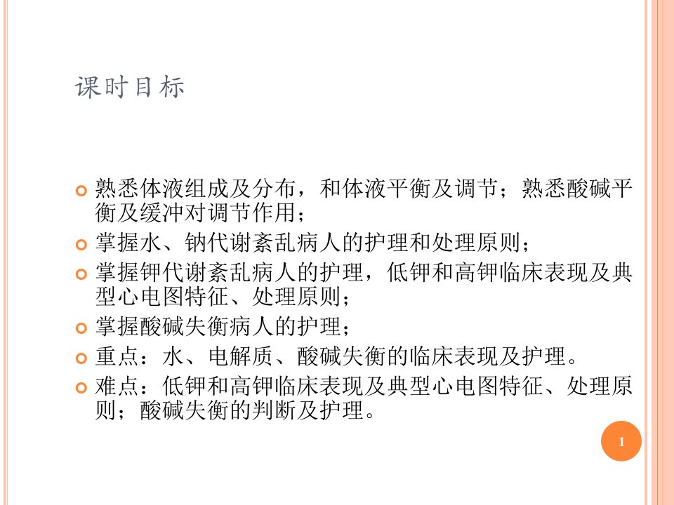 电解质酸碱平衡紊乱病人的护理ppt课件