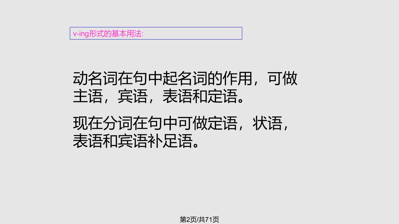 ving的用法学习教程