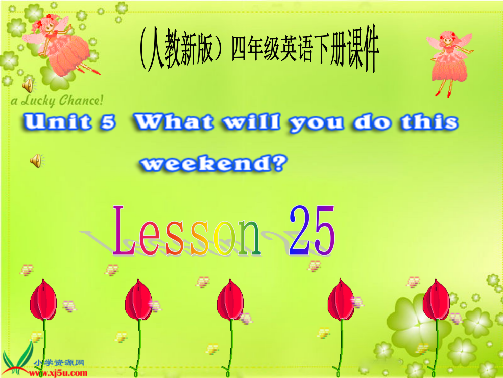 人教新版小学英语四年级下册课件Lesson25