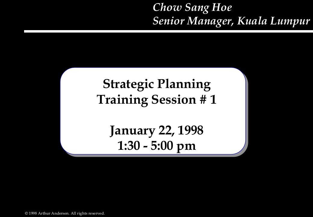 StrategicPlanningTrainingSession(ppt91)-经营管理