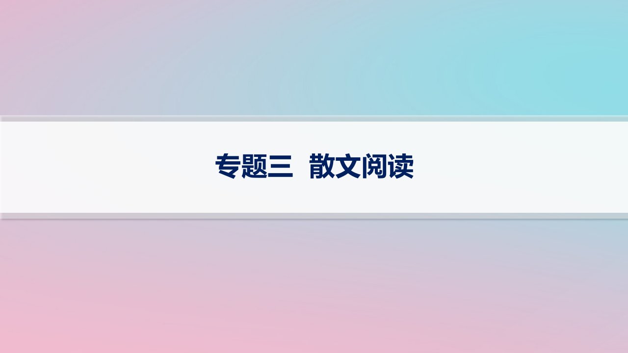 适用于新高考新教材2024版高考语文二轮复习专题3散文阅读课件