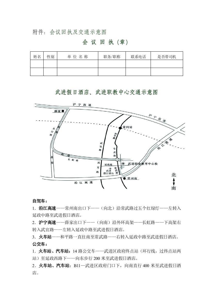 附件：会议回执及交通示意图