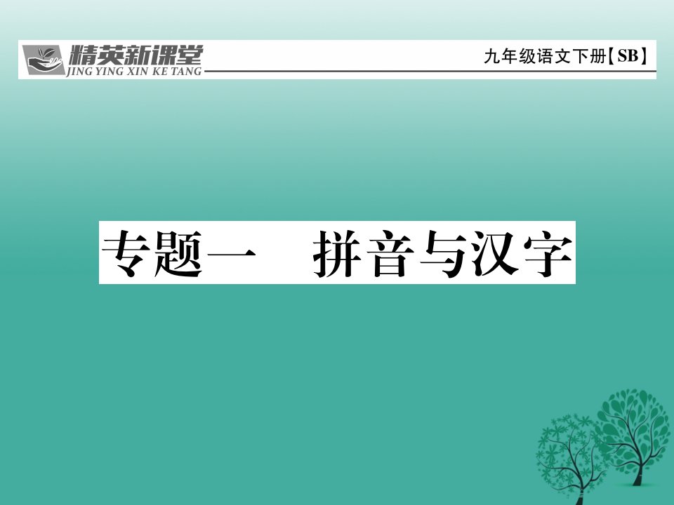 【苏教版】九年级语文下册：专题总复习（1）拼音与汉字课件