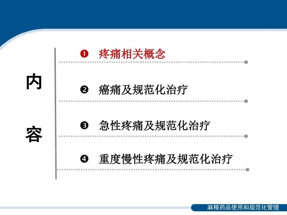 癌痛急性疼痛和重度慢性疼痛的规范化治疗77页PP课件