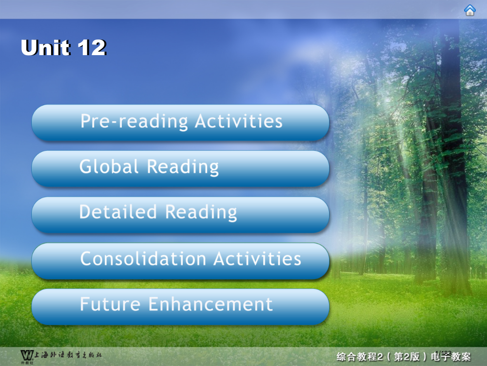 综合教程新世纪高等院校英语专业本科生系列教材教师Book2Unit12省公开课金奖全国赛课一等奖微课