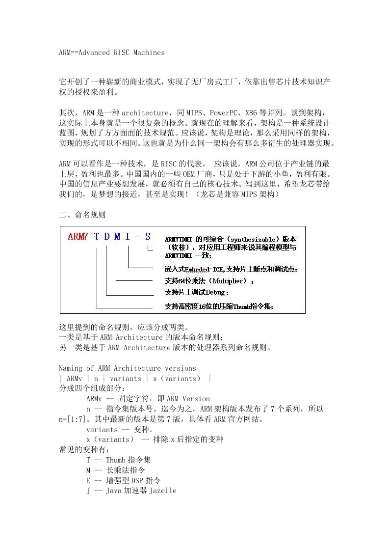 ARM命名规则【DOC精选】