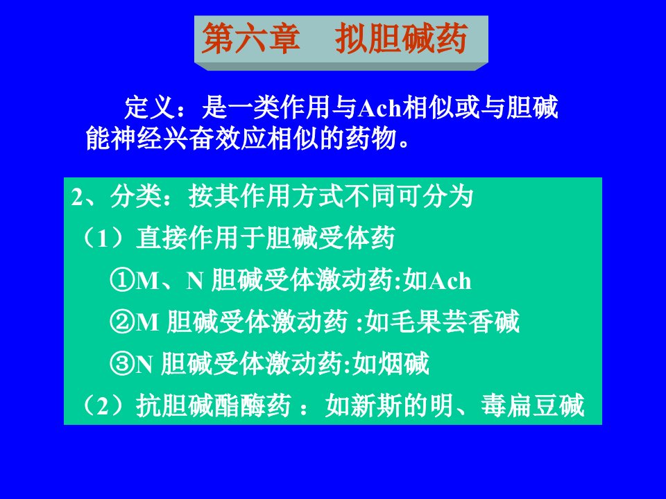 药理学第六章拟胆碱药