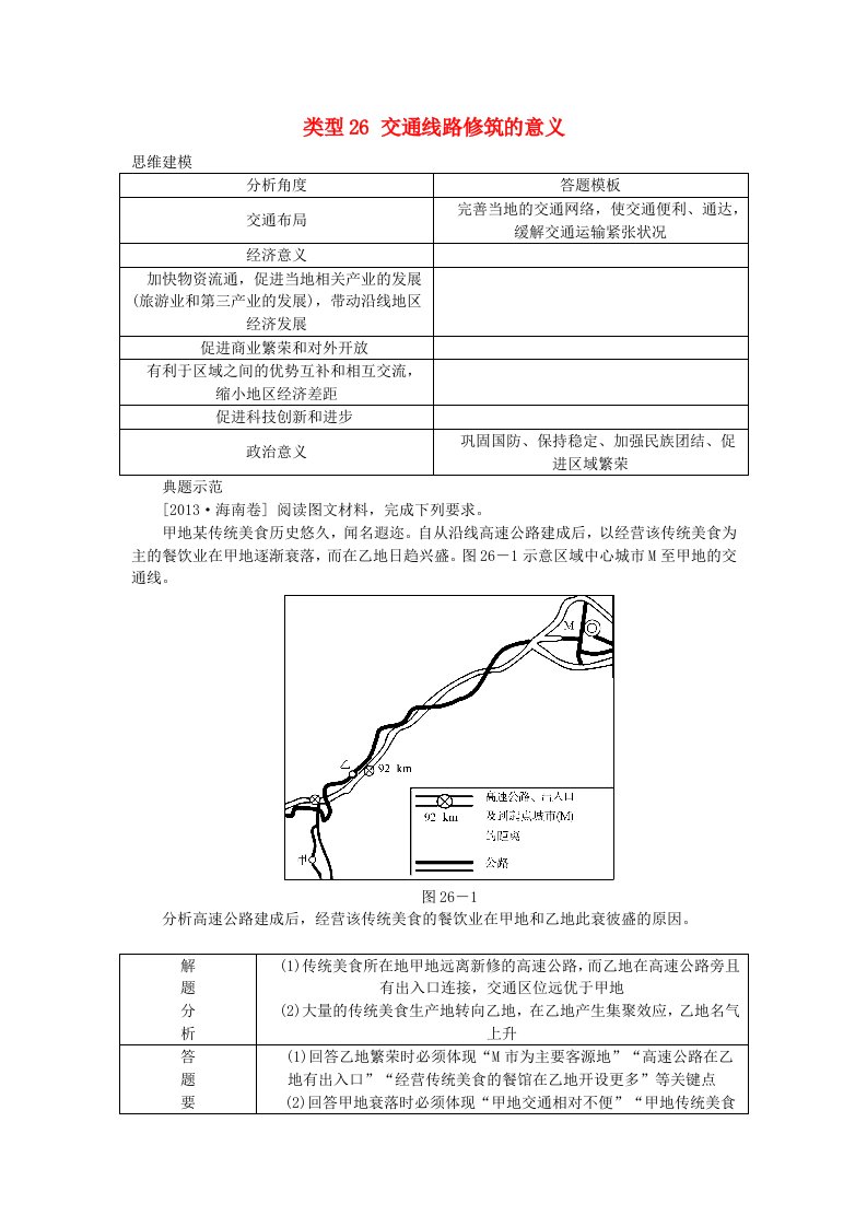 高考地理特色讲练