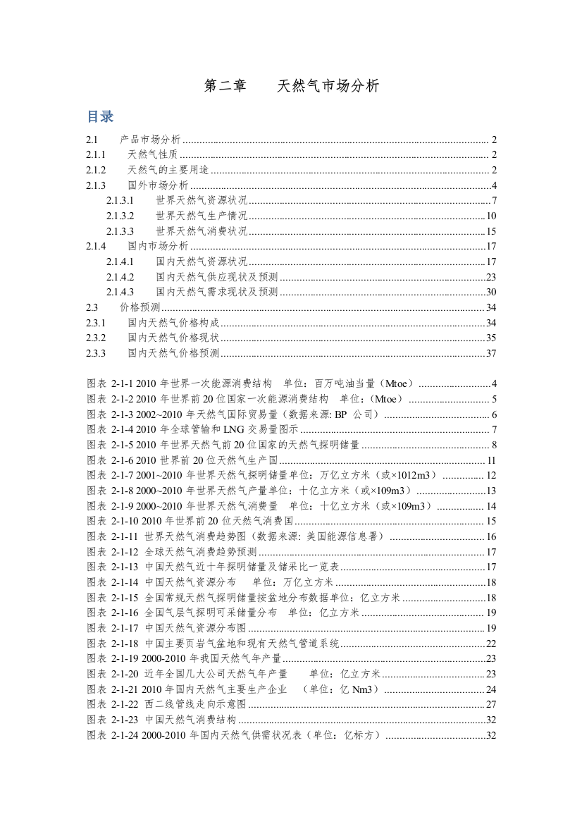 XXXX年天然气市场分析