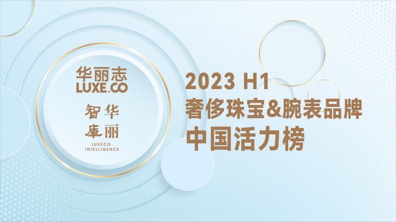 2023H1奢侈珠宝&腕表品牌中国活力榜报告