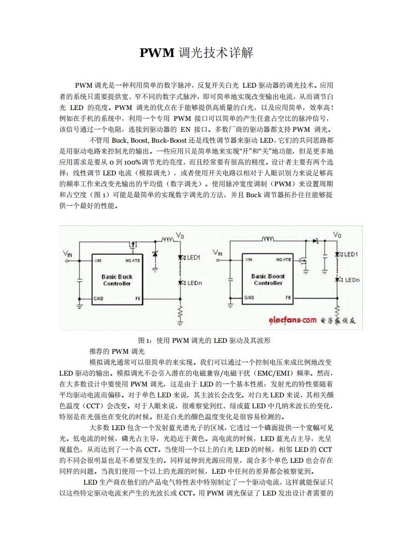 PWM调光技术详解