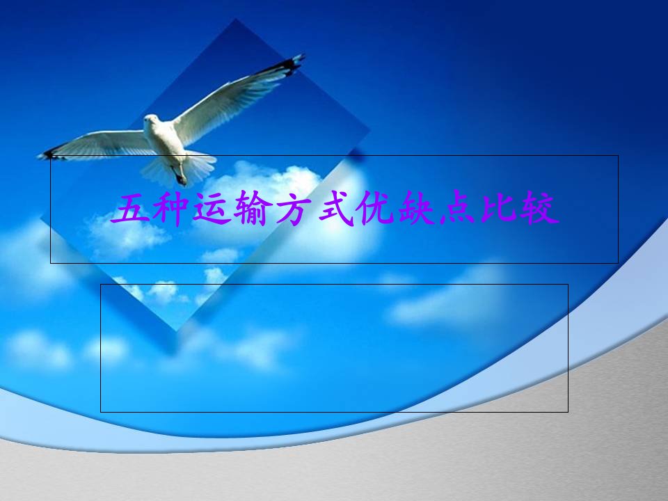 五种运输方式优缺点的比较