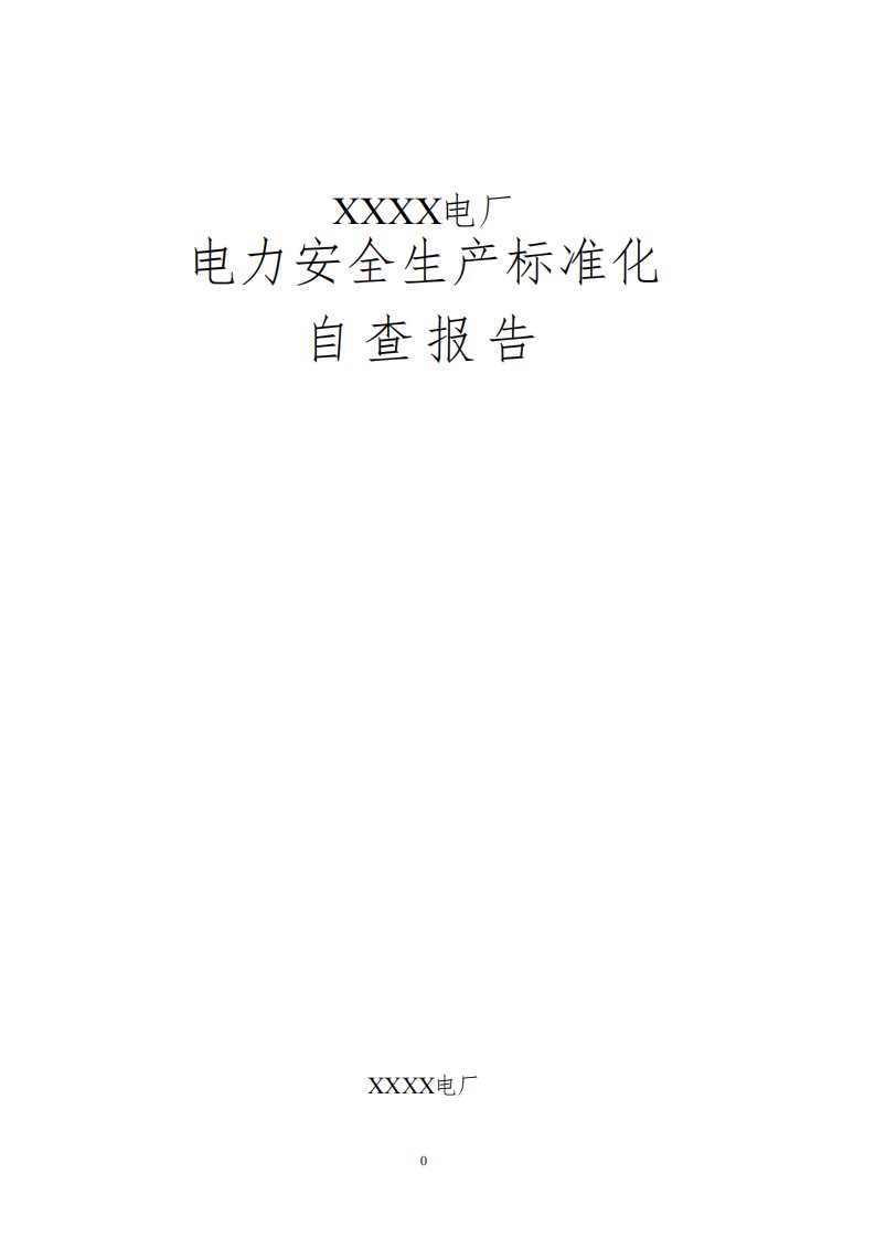 电厂电力安全生产标准化自查报告