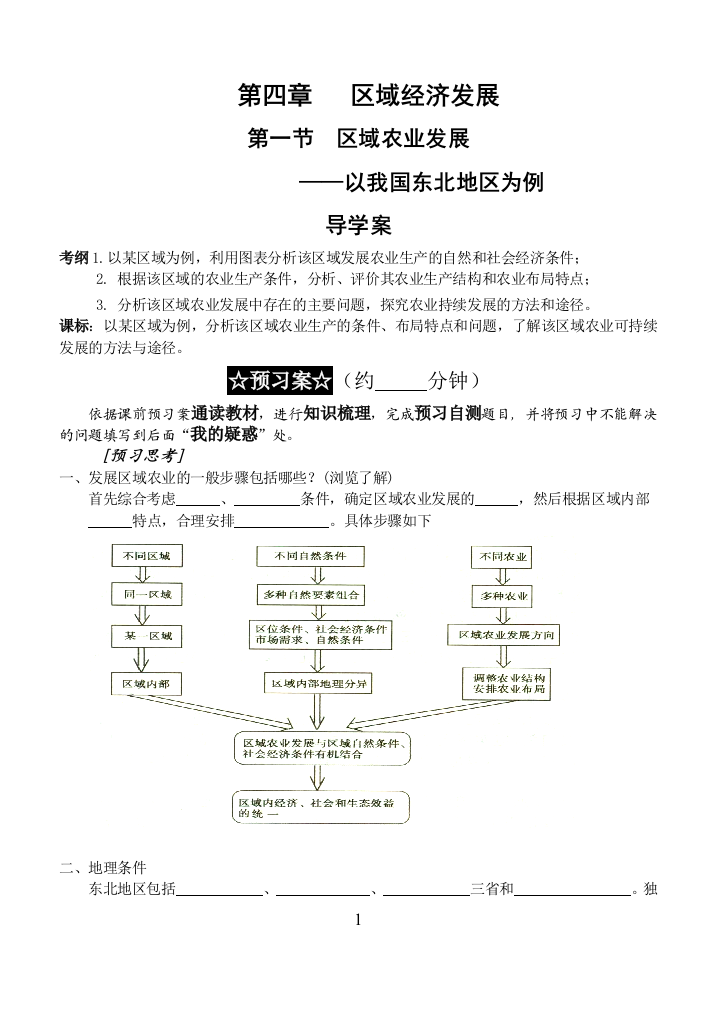 地理必修3___41区域农业发展导学案