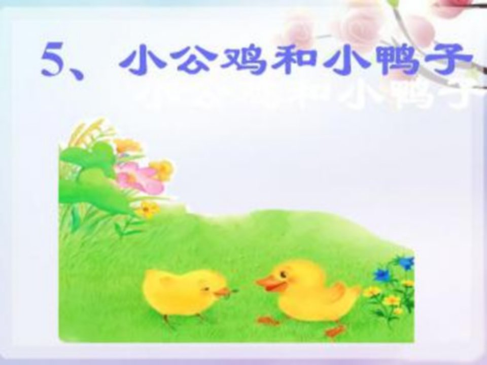 小公鸡和小鸭子生字课件