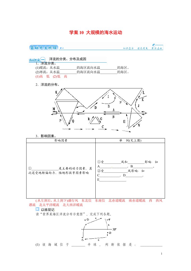 高考地理总复习（基础自主梳理