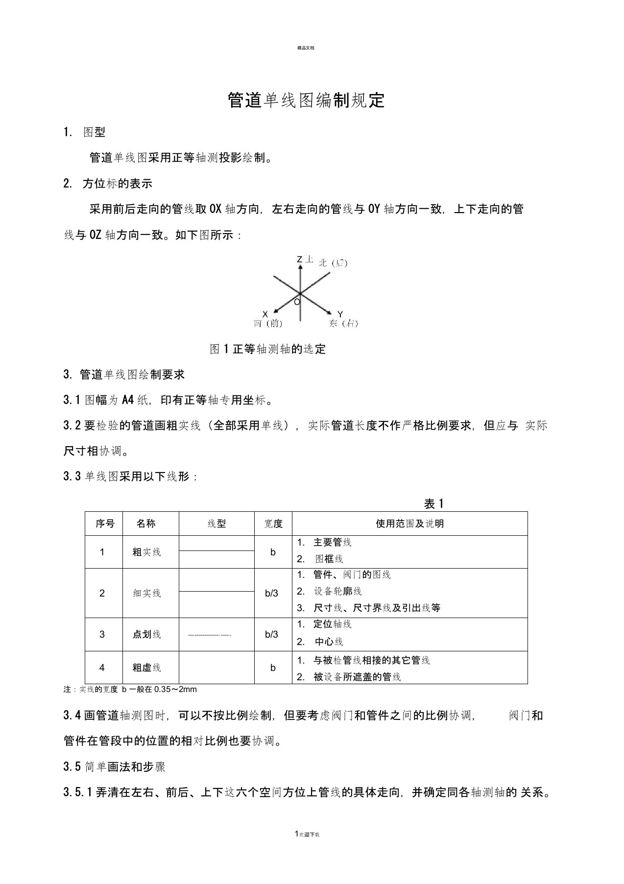 管道单线图编制规定