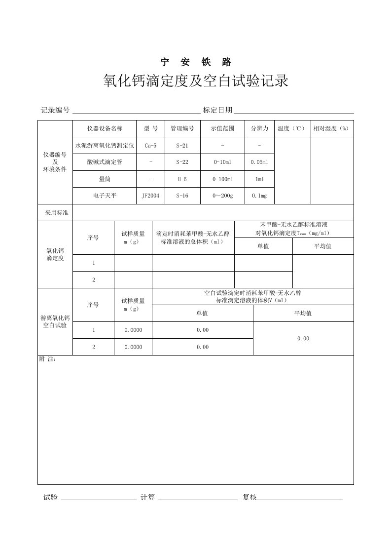 滴定度标定