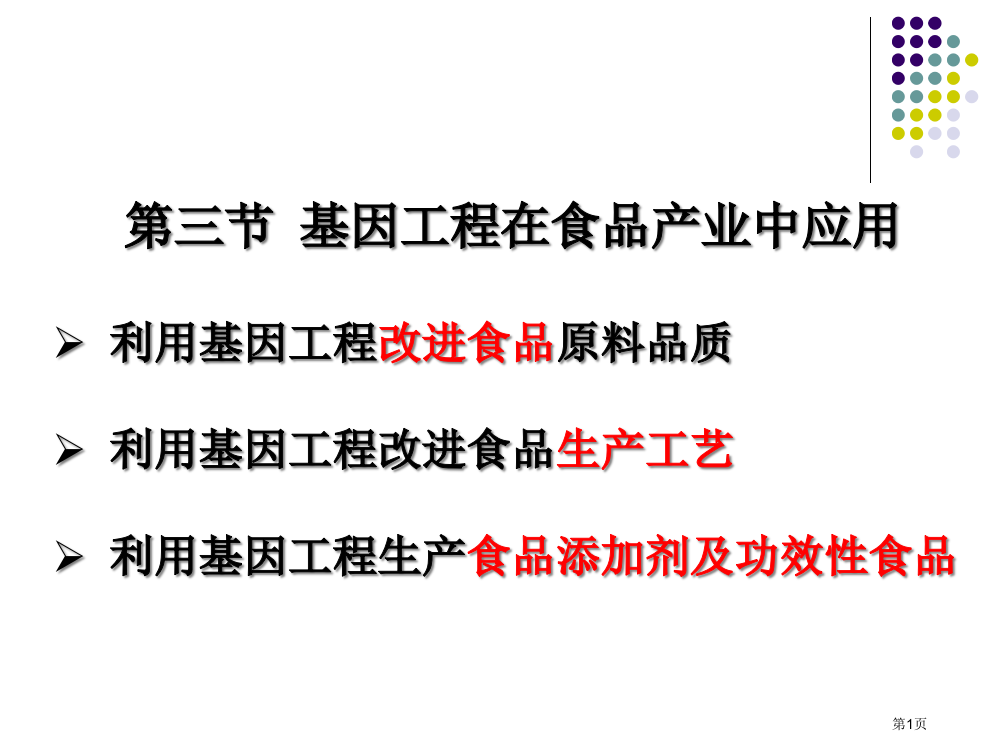 基因工程在食品科学中的应用市公开课一等奖省赛课微课金奖PPT课件