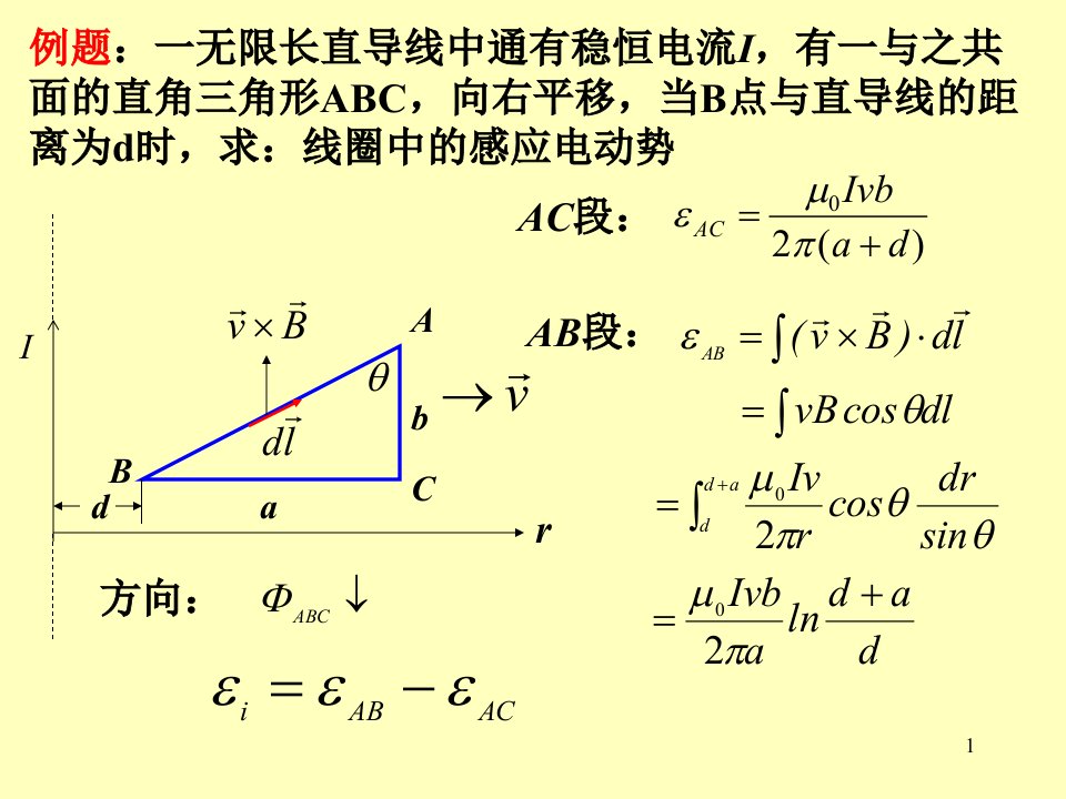 大学物理ppt课件电磁感应习题