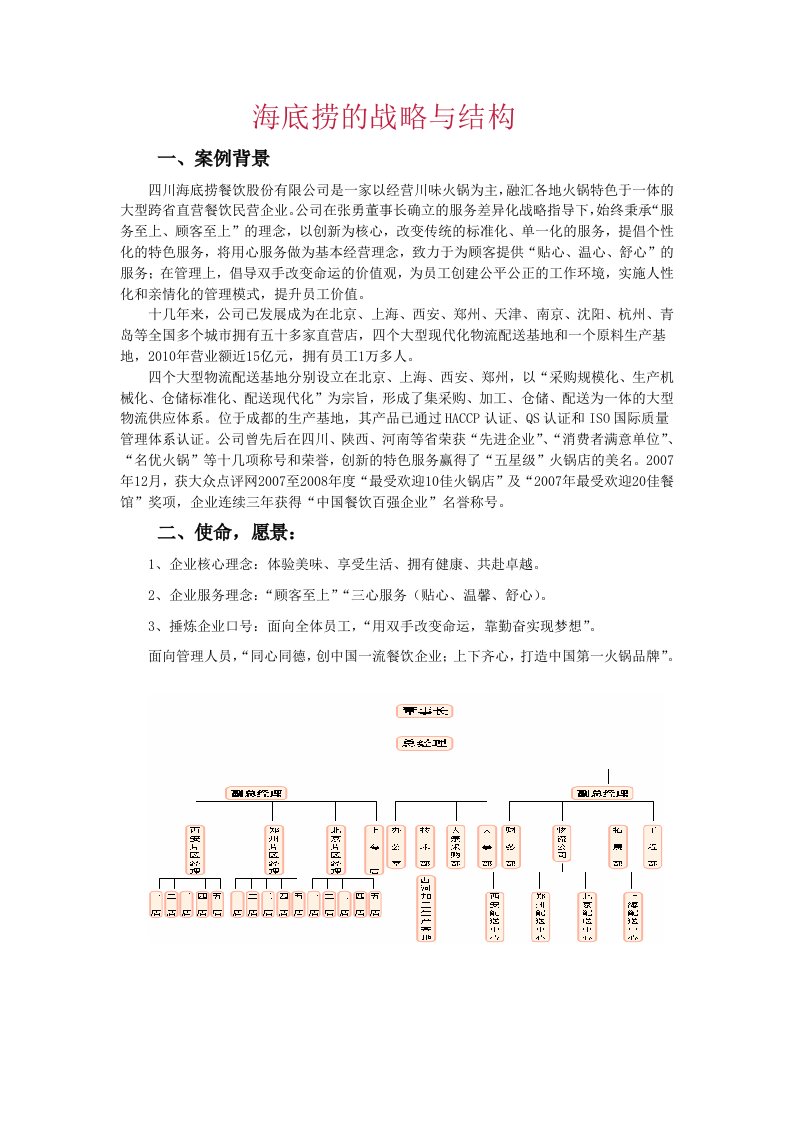 海底捞的战略思维2