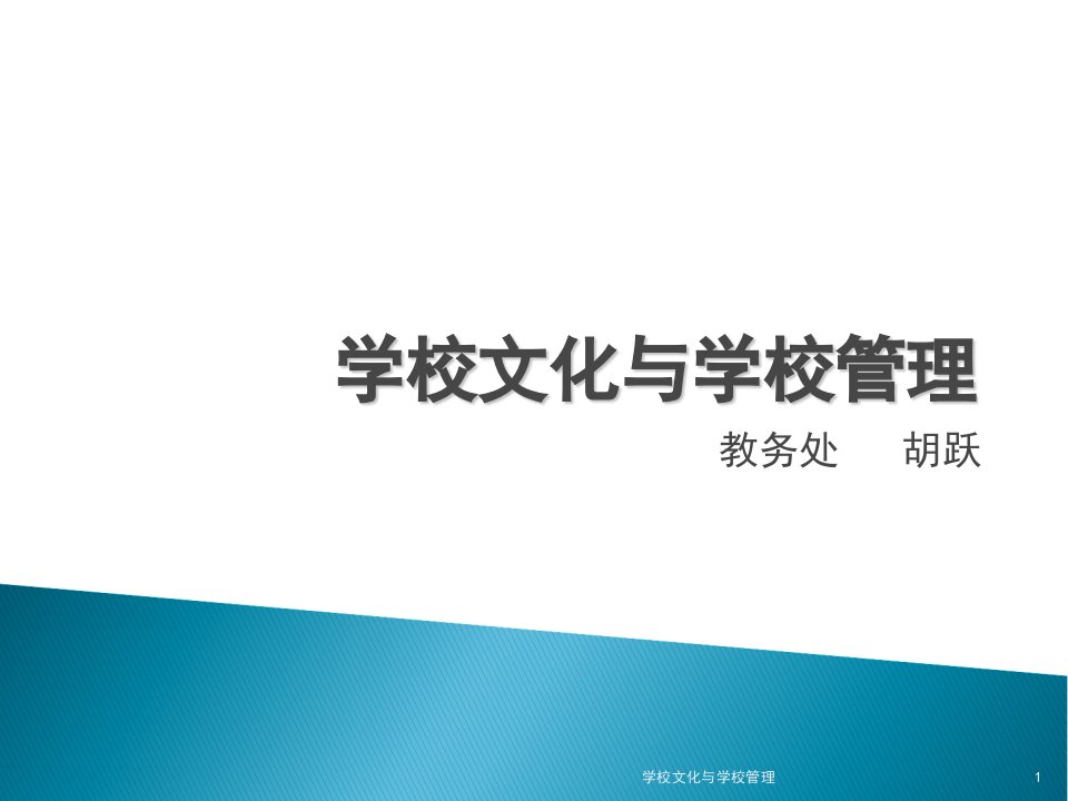 学校文化与学校管理课件