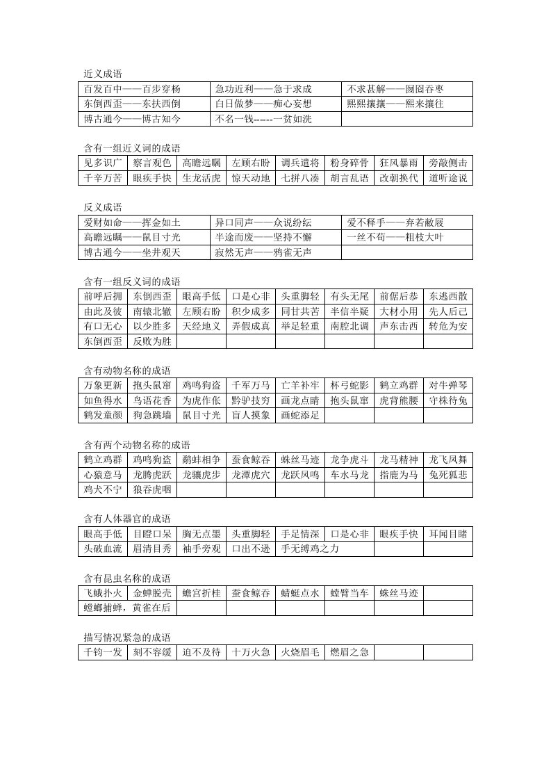 hsk5-成语