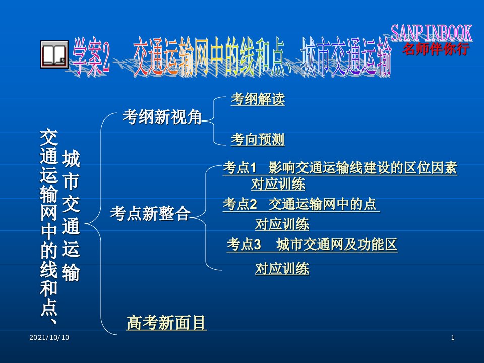 学案2交通运输网中的线和点、城市交通运输