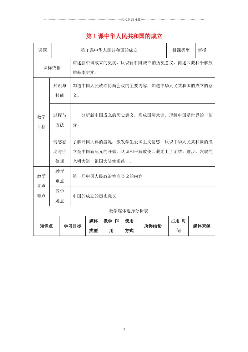 陕西省安康市石泉县池河镇初中八年级历史下册