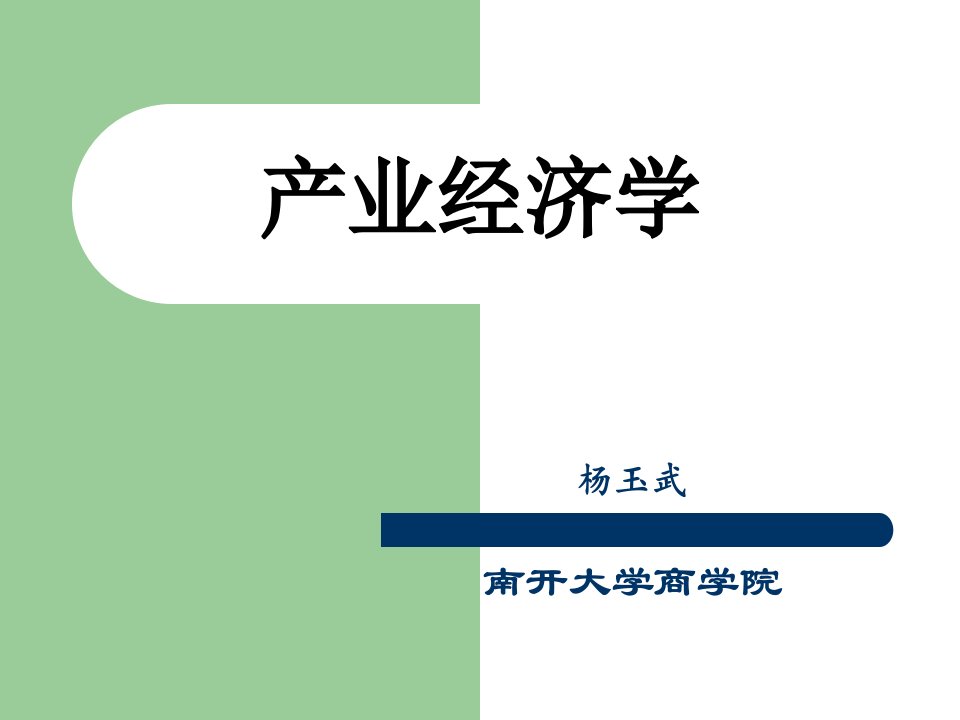 产业经济学课件南开大学商学院