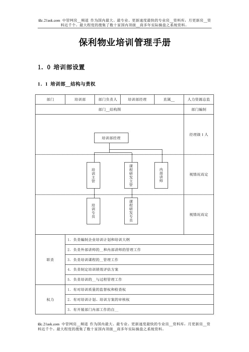 保利物业培训管理手册--xiaojun