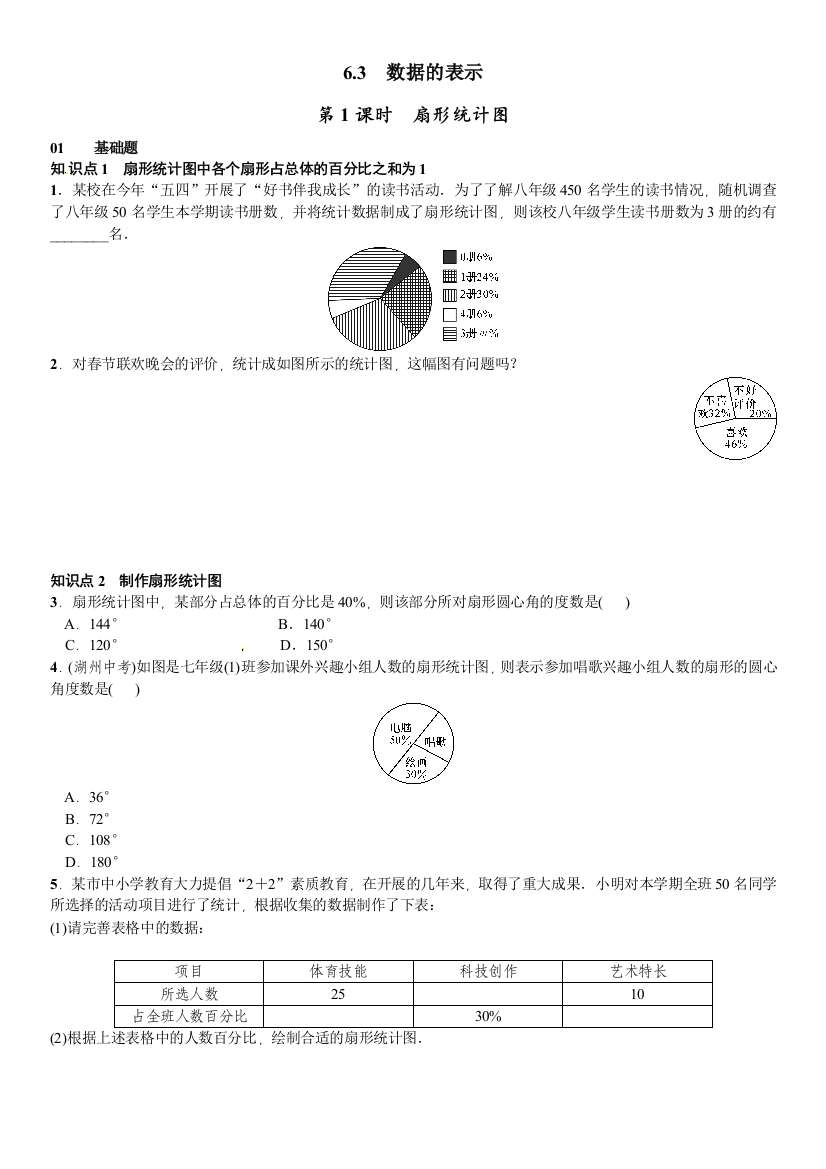 【小学中学教育精选】第1课时　扇形统计图