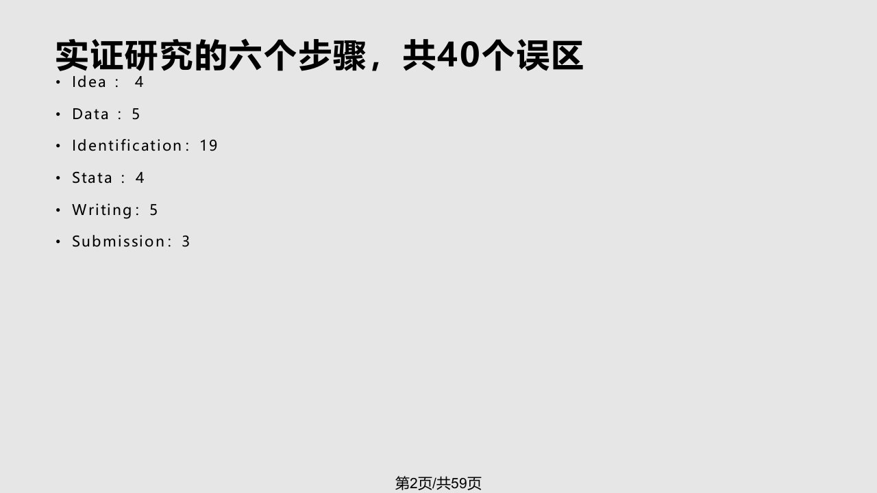 经济学实证研究中的个常见误区