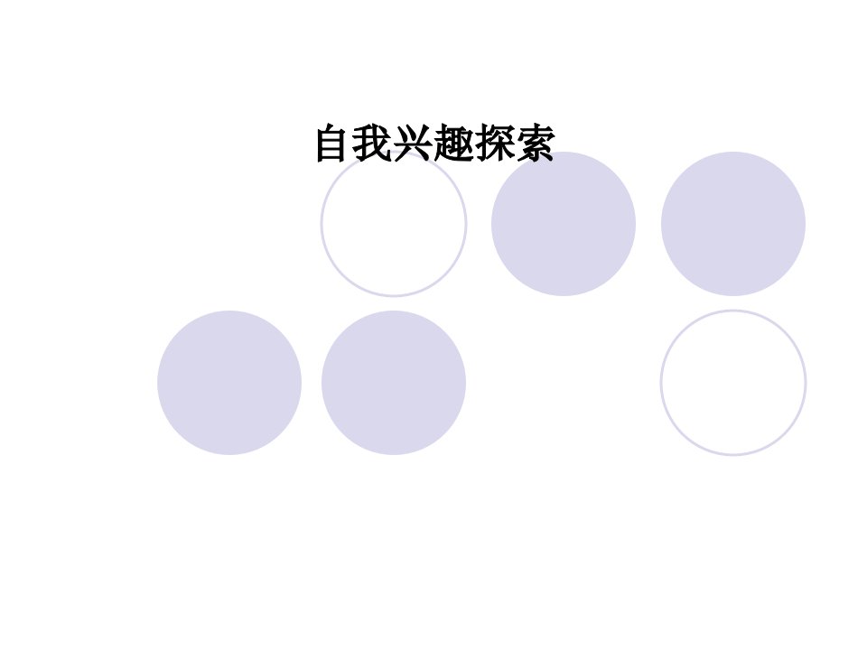 自我兴趣探索PPT课件