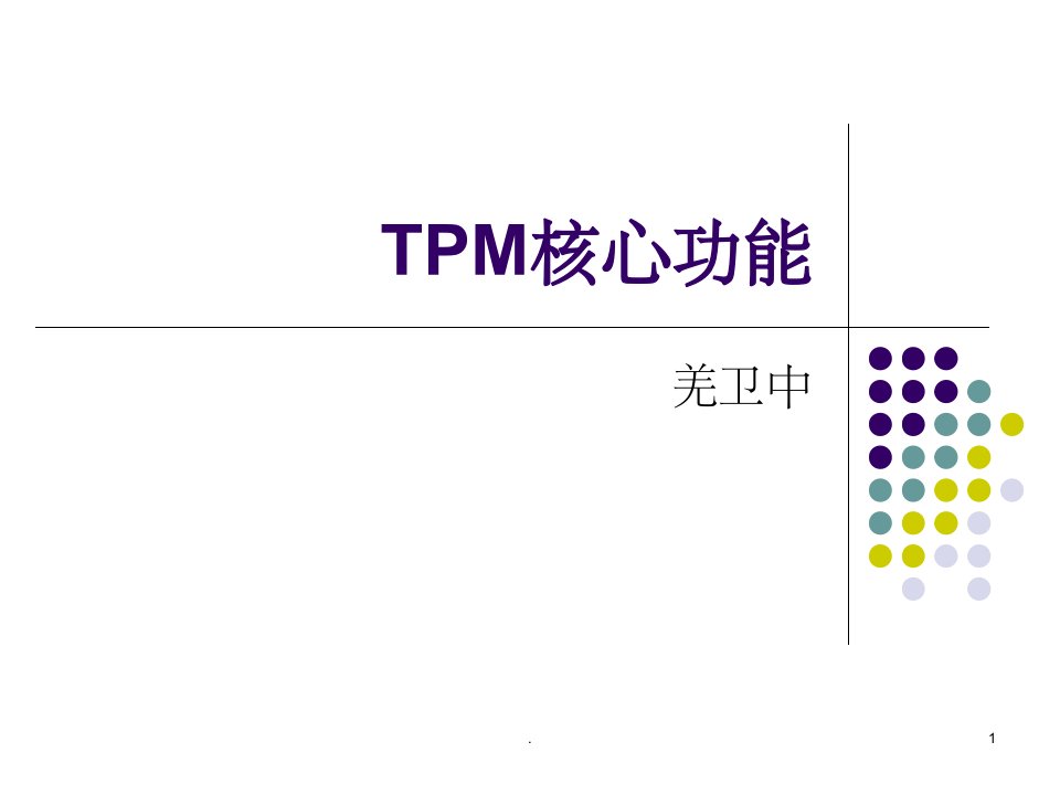 tpm核心功能ppt课件